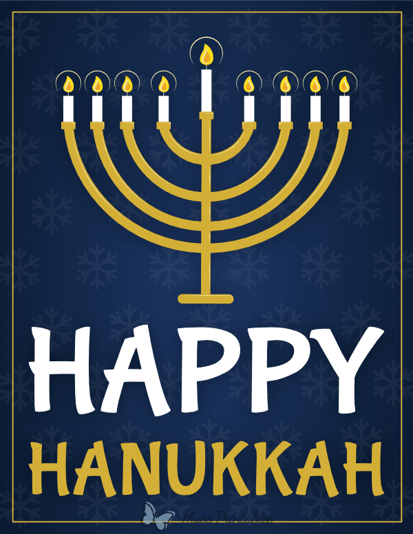 Happy Hanukkah Sign