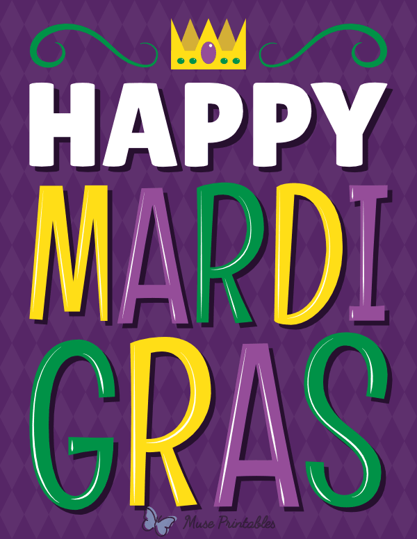 Happy Mardi Gras Sign