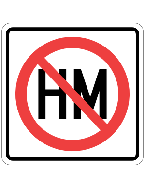 Hazardous Material Prohibited Sign