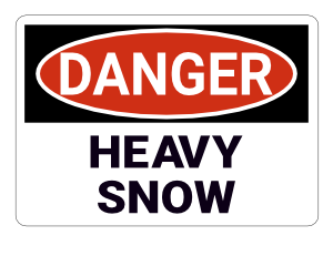 Heavy Snow Danger Sign