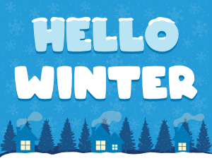 Hello Winter Sign