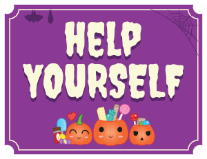 Help Yourself Halloween Sign