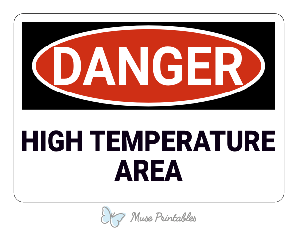 High Temperature Area Danger Sign