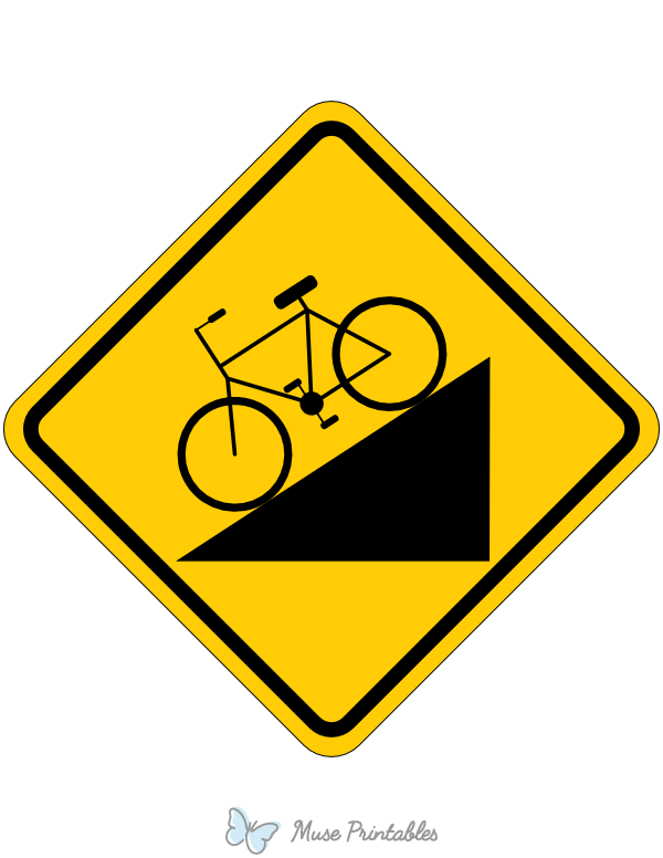 Hill Bicycle Sign