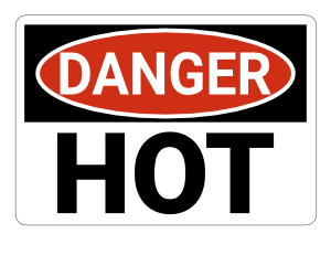 Hot Danger Sign