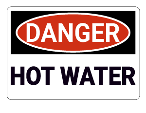 Hot Water Danger Sign