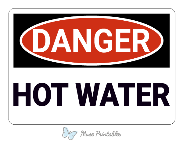 Hot Water Danger Sign