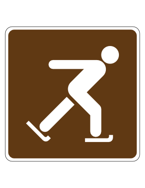 Ice Skating Campground Sign