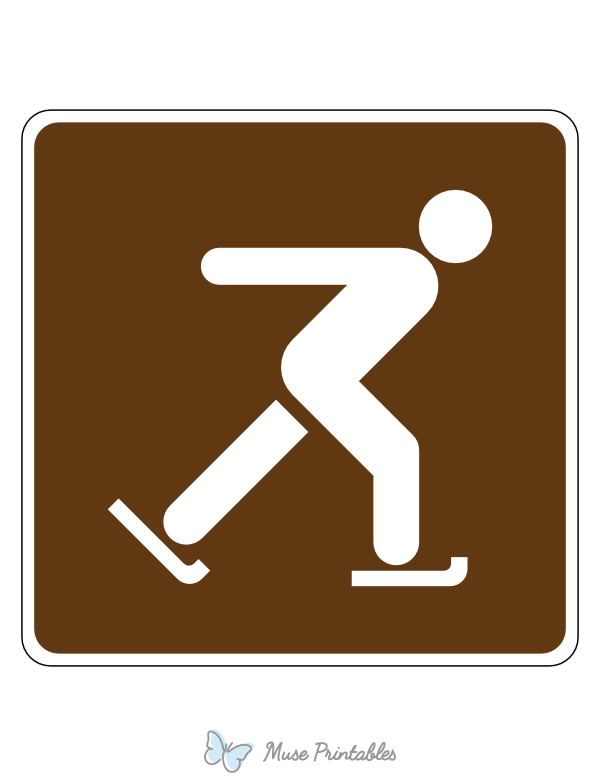 Ice Skating Campground Sign