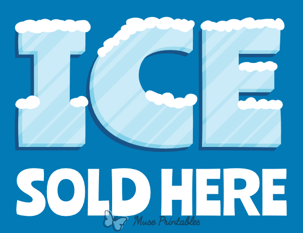 Ice Sold Here Sign