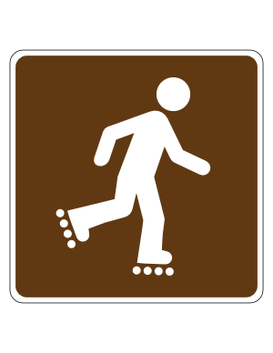 In Line Skating Campground Sign