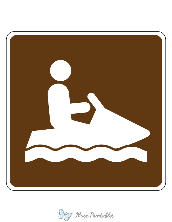 Jet Ski Personal Watercraft Campground Sign
