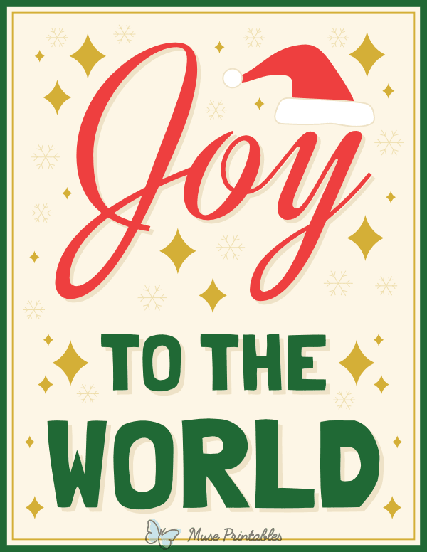 Joy to the World Sign
