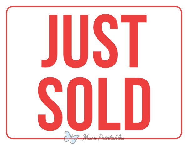 Just Sold Sign