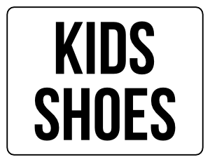 Kids Shoes Yard Sale Sign