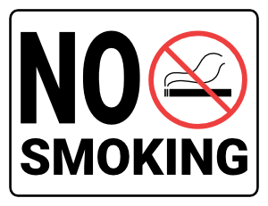 Landscape No Smoking Sign