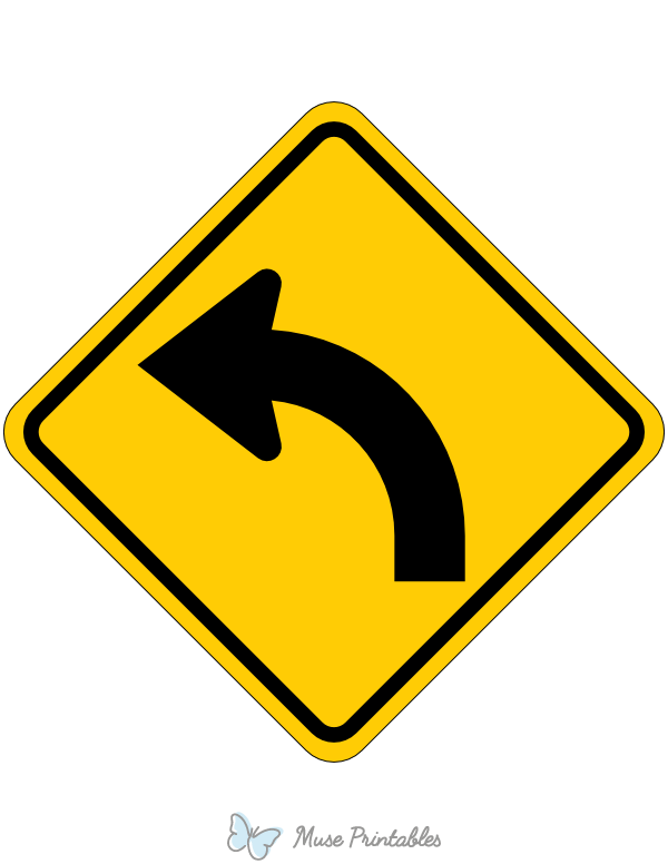 Left Curve Sign