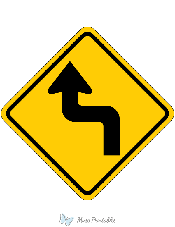 Left Reverse Turn Sign