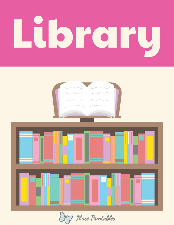 Library Classroom Center Sign