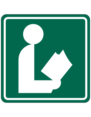 Library Road Sign