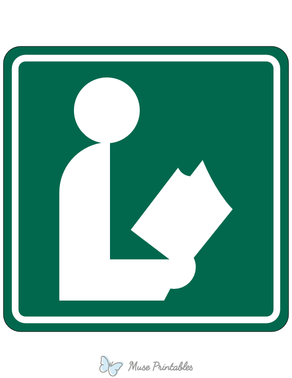 Library Road Sign