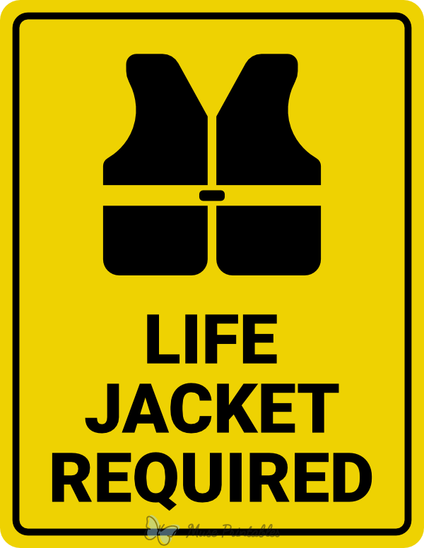 Life Jacket Required Sign