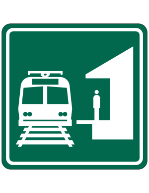 Light Rail Station Sign