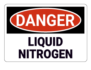 Liquid Nitrogen Danger Sign