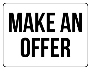 Make An Offer Yard Sale Sign