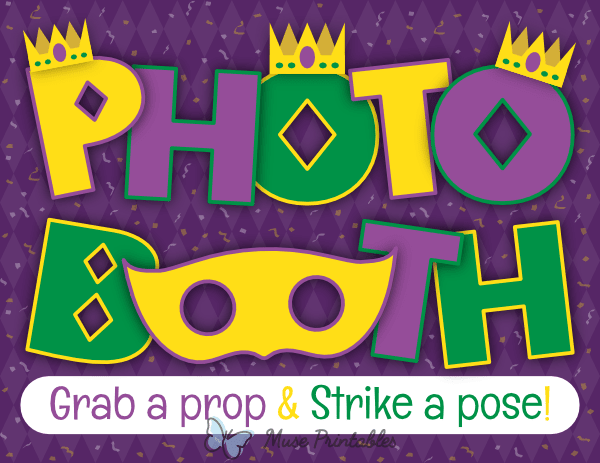 Mardi Gras Photo Booth Sign