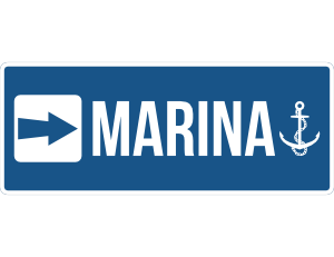 Marina Right Arrow Sign