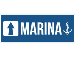 Marina Up Arrow Sign