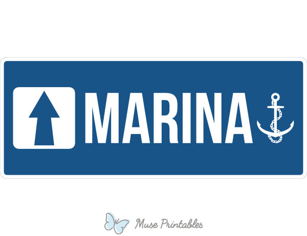 Marina Up Arrow Sign