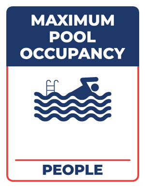 Maximum Pool Occupancy Sign