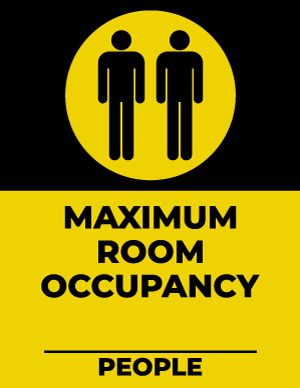 Maximum Room Occupancy Sign