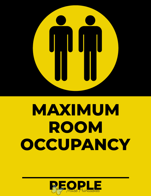 Maximum Room Occupancy Sign