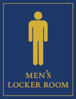 Mens Locker Room Sign