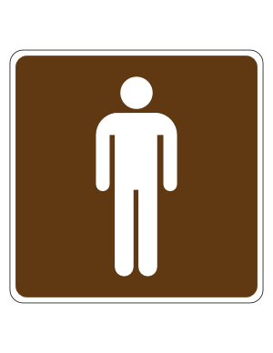 Mens Restroom Campground Sign