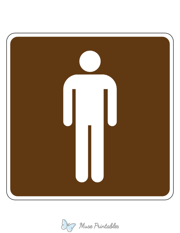 Mens Restroom Campground Sign