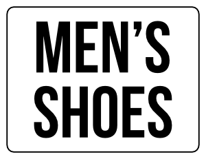Men's Shoes Yard Sale Sign