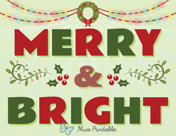Merry and Bright Sign