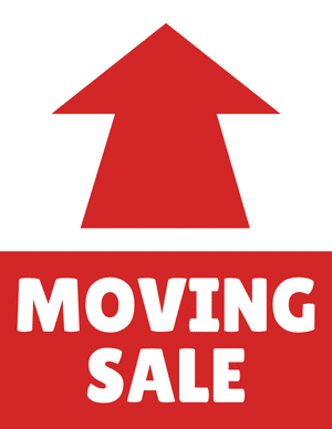 Moving Sale Up Arrow Sign