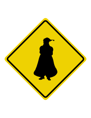 Mrs. Claus Crossing Sign