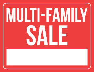 Multi Family Sale Sign