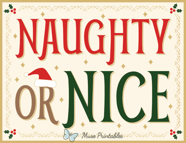 Naughty or Nice Sign