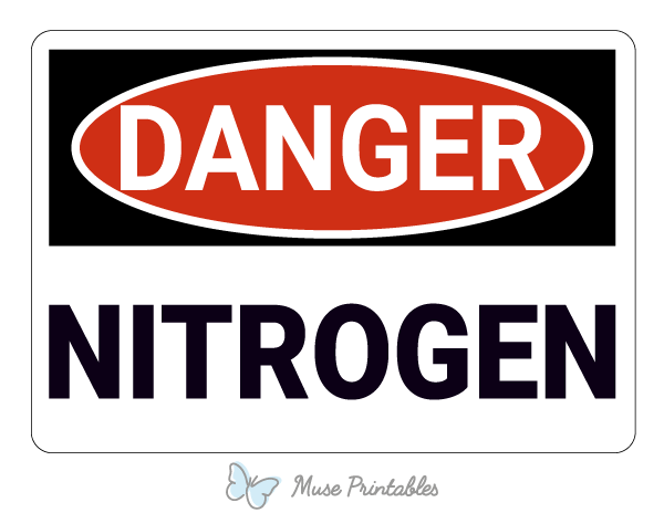 Nitrogen Danger Sign