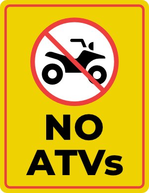 No Atvs Sign