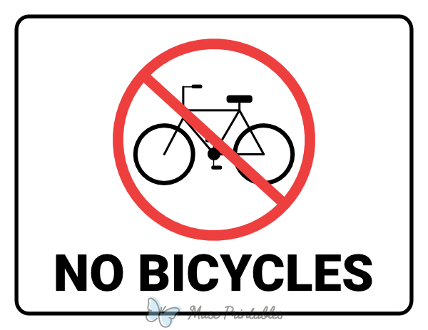 No Bicycles Sign