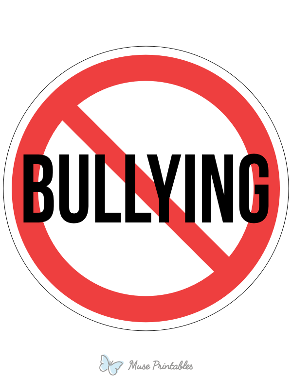 No Bullying Sign