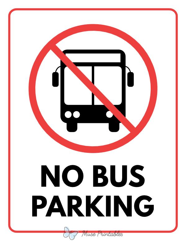 No Bus Parking Sign